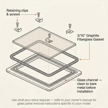 Load image into Gallery viewer, 3427 Vermont Castings Door Glass Gasket Kit