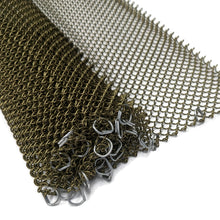 Load image into Gallery viewer, Fireplace Mesh Screen - Antique Brass