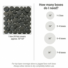 Load image into Gallery viewer, Tumbled Lava Stones X-Large (3"-5") 10-lb Bag