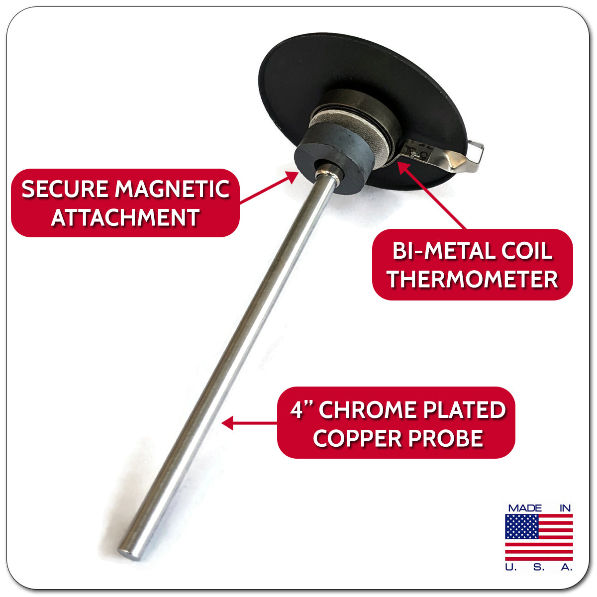 Stove Pipe Thermometer For Double Wall Pipe by Imperial