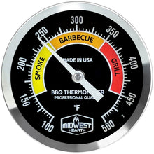 Load image into Gallery viewer, BBQ Smoker Thermometer - 5" Black Dial