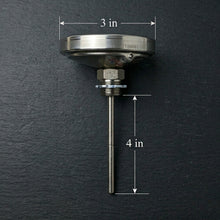 Load image into Gallery viewer, Deluxe BBQ Smoker Thermometer with Calibration - 3" Silver Dial