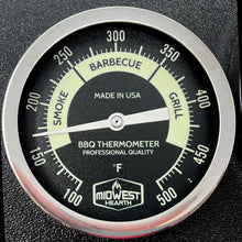Load image into Gallery viewer, BBQ Smoker Thermometer - 3" Black and Glow Dial