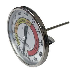 Thermometer for Kamado Style Charcoal Grills - 3" Dial