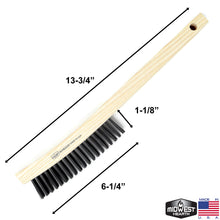 Load image into Gallery viewer, 14-Inch Tempered Steel Wire Cleaning Brush with Wood Handle
