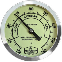 Load image into Gallery viewer, Midwest Hearth BBQ Smoker Thermometer - 3" Glow Dial