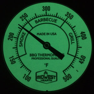 BBQ Smoker Thermometer - 3" Glow Dial