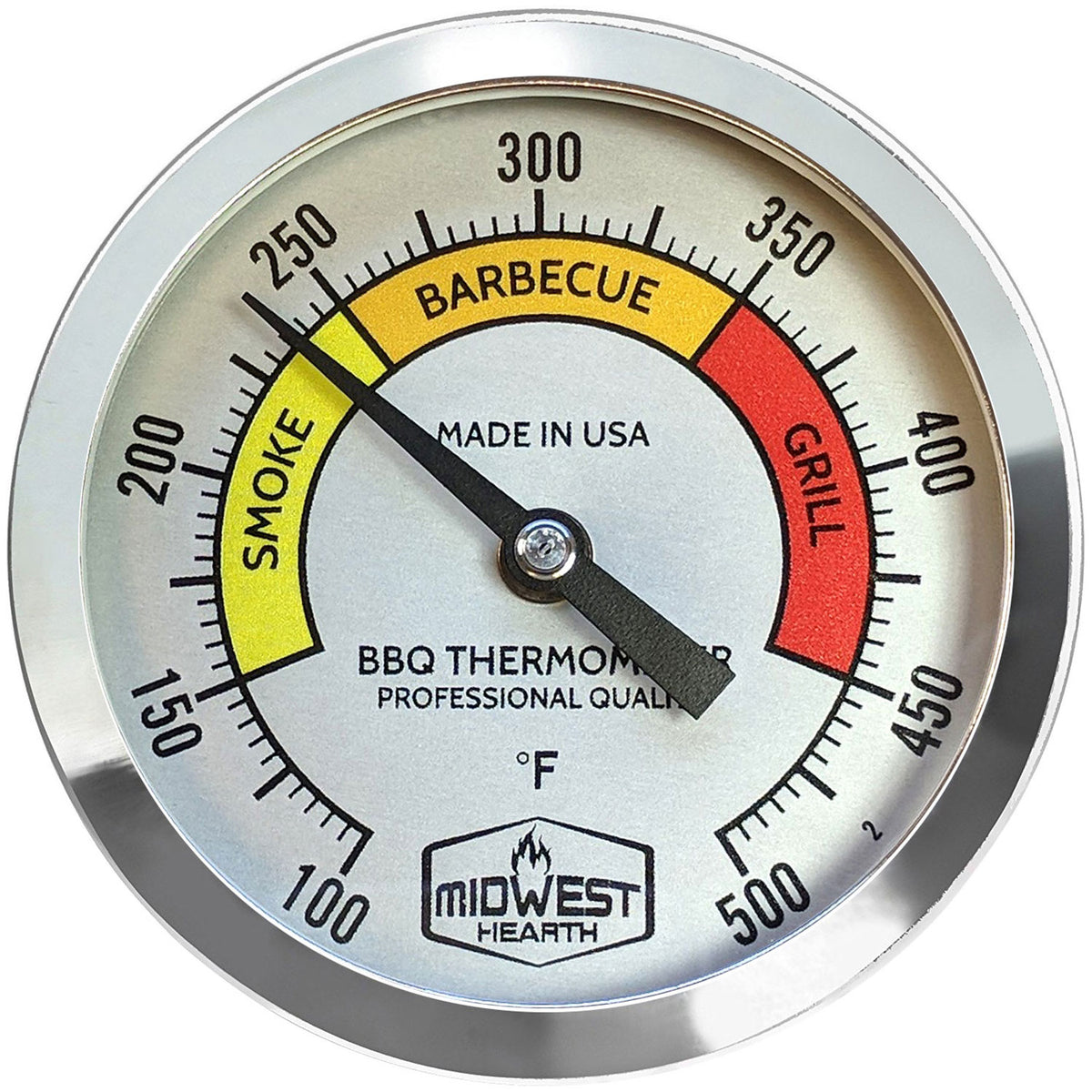 Grill Thermometer 100/500°F (2 Dial, 2.13 Stem) – Midwest Hearth