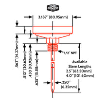 Load image into Gallery viewer, BBQ Smoker Thermometer - 3" Glow Dial