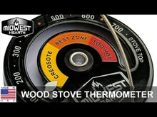 Load and play video in Gallery viewer, Wood Stove Thermometer - Magnetic Chimney Pipe Meter
