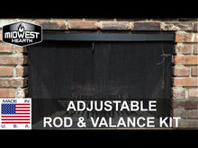 Load and play video in Gallery viewer, Adjustable Rod and Valance Kit for Fireplace Mesh Screens