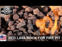 Load and play video in Gallery viewer, Red Lava Rock for Fire Pits - (1/2" to 2" Average Size) 10-lb Bag