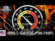 Load and play video in Gallery viewer, Grill Thermometer 150/750°F (2" Dial, 2.13" Stem)