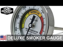 Load and play video in Gallery viewer, Deluxe BBQ Smoker Thermometer with Calibration - 3" Silver Dial