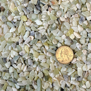 Natural Decorative Jade Bean Pebbles 1/5" Size (10-lb Bag)