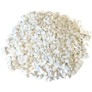 Natural Decorative White Bean Pebbles 1/5" Size (10-lb Bag)