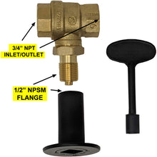 Load image into Gallery viewer, Gas Key Valve Kit 3/4&quot; NPT - Chrome
