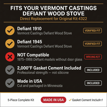 Load image into Gallery viewer, 4322 Vermont Castings Defiant 1910 and 1945 Gasket Kit
