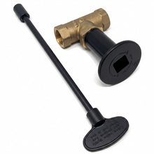 Load image into Gallery viewer, 8" Gas Key Valve Kit 1/2" NPT - Black
