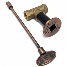 Load image into Gallery viewer, 8" Gas Key Valve Kit 1/2" NPT - Antique Copper
