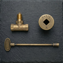 Load image into Gallery viewer, 8" Gas Key Valve Kit 1/2" NPT - Antique Brass
