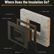 Load image into Gallery viewer, Fireplace Insert Insulation 10-Foot Roll
