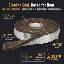 Load image into Gallery viewer, Fireplace Insert Insulation 10-Foot Roll
