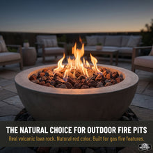 Load image into Gallery viewer, Red Lava Rock for Fire Pits - (1/2" to 2" Average Size) 10-lb Bag
