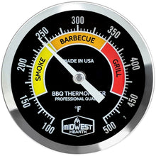 Load image into Gallery viewer, BBQ Smoker Thermometer - 5&quot; Black Dial
