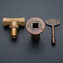 Load image into Gallery viewer, Gas Key Valve Kit 1/2" NPT - Antique Copper
