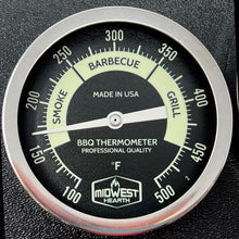 Load image into Gallery viewer, BBQ Smoker Thermometer - 3&quot; Black and Glow Dial
