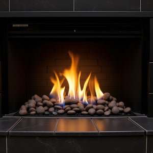 Ceramic Stone Set for Gas Fireplaces (25 Pieces) - Tweed