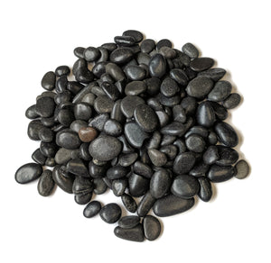 Decorative Polished Black Pebbles 3/8" Gravel Size (10-lb Bag)