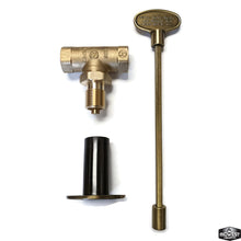 Load image into Gallery viewer, 8&quot; Gas Key Valve Kit 1/2&quot; NPT - Antique Brass
