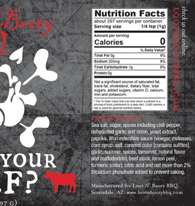 Loot N' Booty What's Your Beef? Nutritional Information
