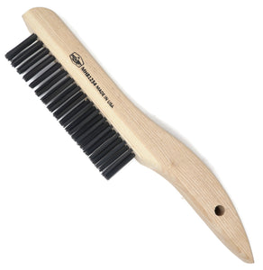 10-Inch Tempered Steel Wire Cleaning Brush with Wood Handle