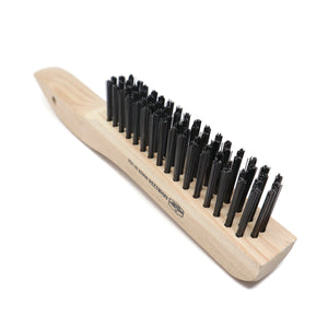 10-Inch Tempered Steel Wire Cleaning Brush with Wood Handle