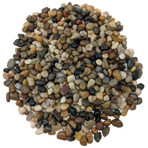 Decorative Polished Mixed Pebbles 3/8" Gravel Size (10-lb Bag)