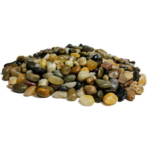 Decorative Polished Mixed Pebbles 3/8" Gravel Size (10-lb Bag)