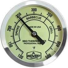 Load image into Gallery viewer, Midwest Hearth BBQ Smoker Thermometer - 3&quot; Glow Dial
