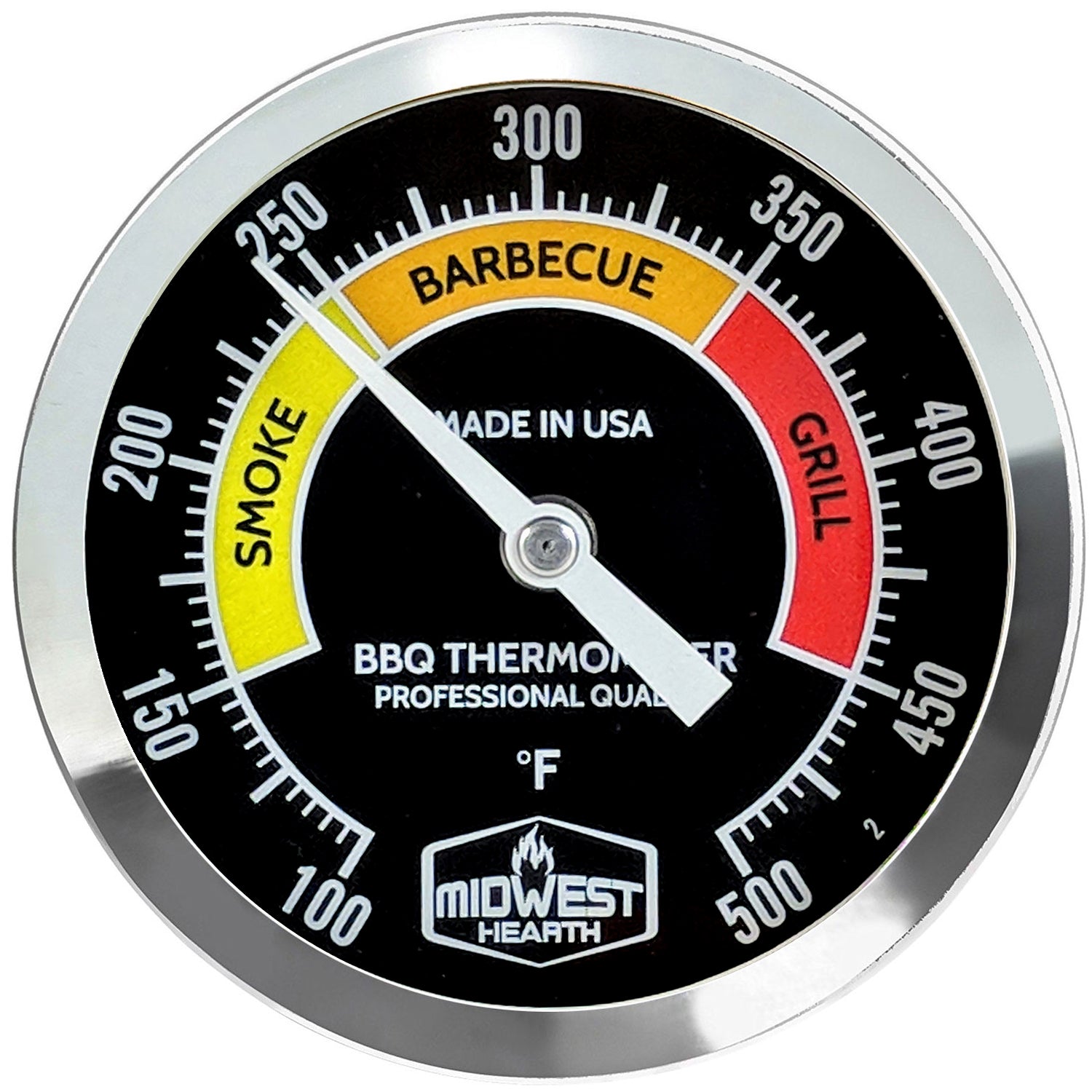BBQ Smoker Thermometer - 3 Black Dial