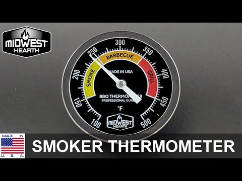 Large Glow Dial Long Stem Smoker Thermometer 