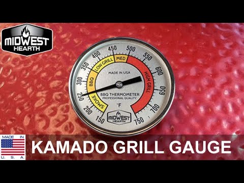 Thermometer for Kamado Style Charcoal Grills - 3 Dial