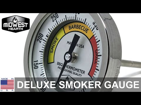 Midwest Hearth Deluxe BBQ Smoker Thermometer with Calibration (3 Dial, 4  Stem)