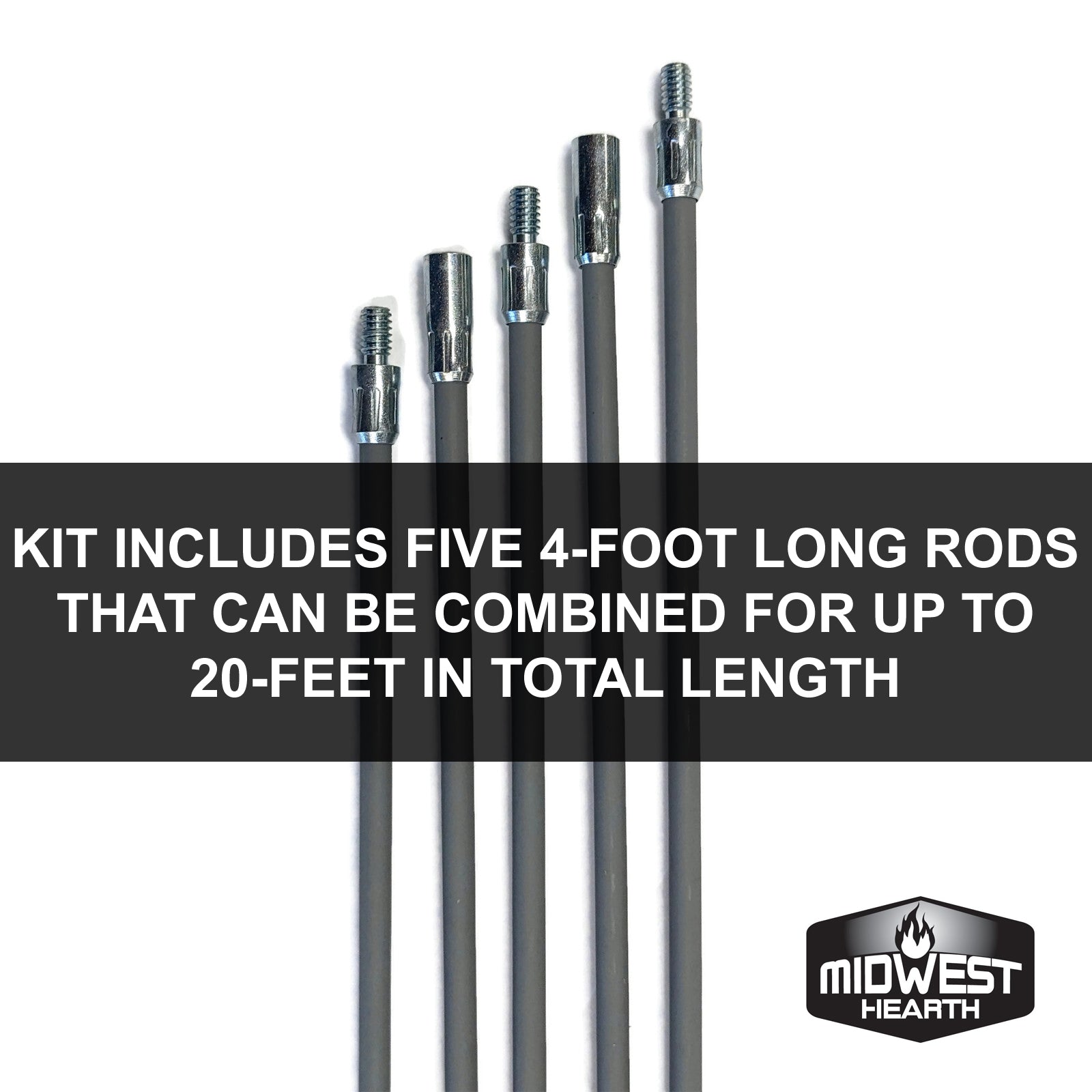 Pellet Stove Chimney Rod Kit (20-Foot) – Midwest Hearth